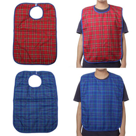 Plaid Mealtime Adult Bib